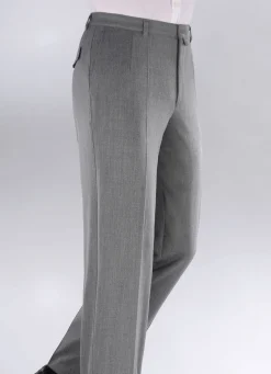 Discount BADER "Klaus Modelle"-Hose in 4 Farben MITTELGRAU MELIERT