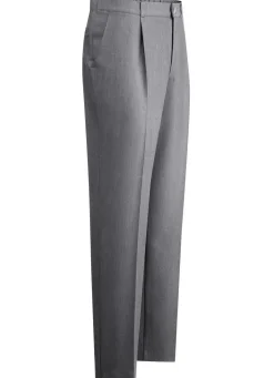 Clearance BADER "Klaus Modelle"-Hose mit Bundfalten in 3 Farben MITTELGRAU MELIERT