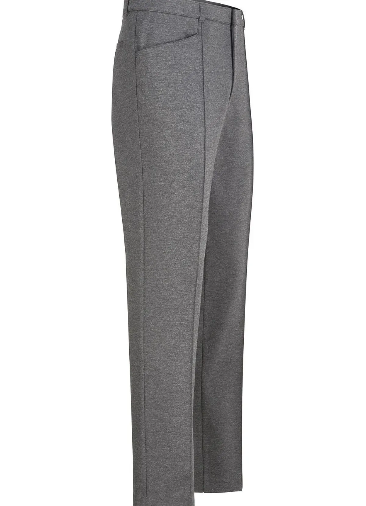 Outlet KLAUS MODELLE MADE IN GERMANY "Klaus Modelle"-Hose mit Dehnbund in 4 Farben MITTELGRAU MELIERT