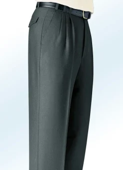 Online KLAUS MODELLE MADE IN GERMANY „Klaus Modelle“-Hose mit Gesäßpattentaschen in 4 Farben MITTELGRAU MELIERT