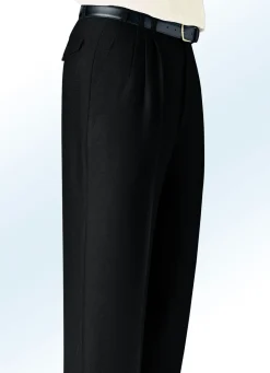 Outlet KLAUS MODELLE MADE IN GERMANY „Klaus Modelle“-Hose mit Gesäßpattentaschen in 4 Farben SCHWARZ