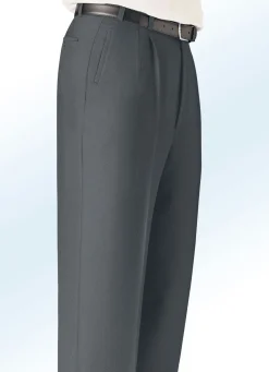 New BADER "Klaus Modelle"-Hose mit seitlichen Paspeltaschen in 5 Farben DUNKELGRAU