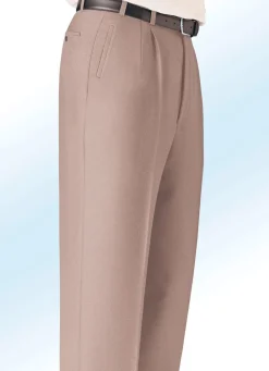Online BADER "Klaus Modelle"-Hose mit seitlichen Paspeltaschen in 5 Farben HELLBRAUN MELIERT