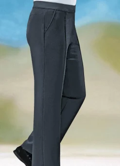 Hot KLAUS MODELLE MADE IN GERMANY „Klaus Modelle“-Schlupfhose mit breitem Dehnbund in 6 Farben DUNKELGRAU