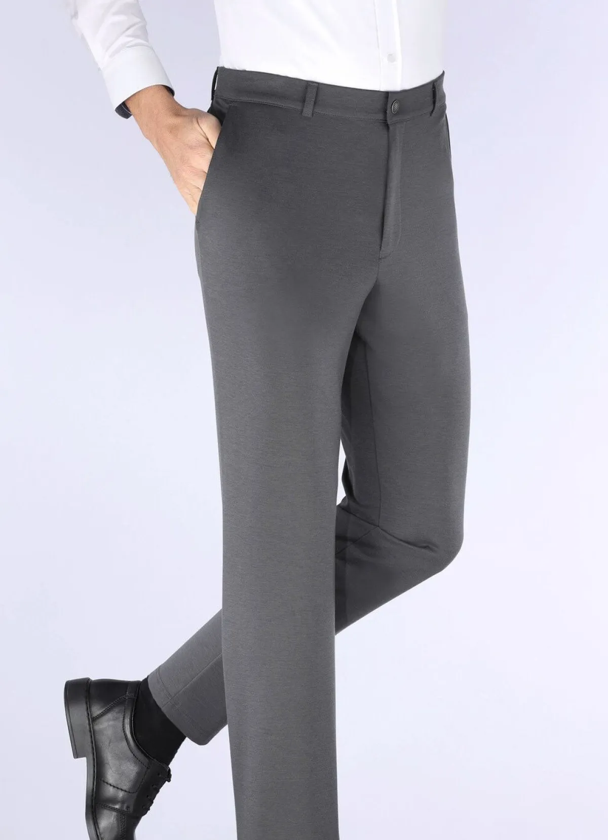 KLAUS MODELLE MADE IN GERMANY "Klaus Modelle"-Superstretch-Hose in 4 Farben ANTHRAZIT MELIERT