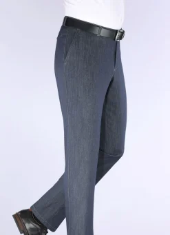 Outlet KLAUS MODELLE MADE IN GERMANY "Klaus Modelle"-Unterbauch-Edeljeans in 2 Farben BLAU