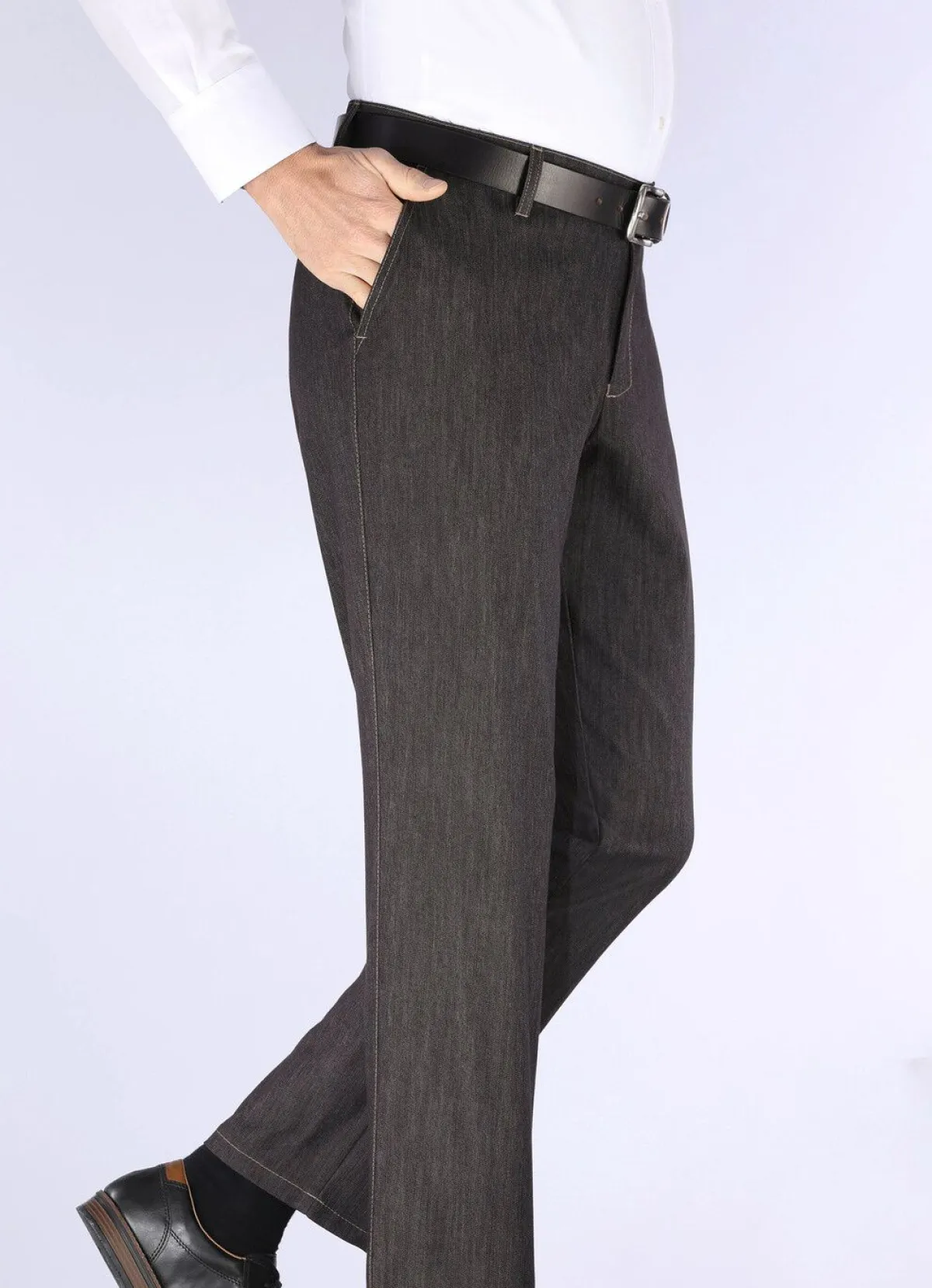 Hot KLAUS MODELLE MADE IN GERMANY "Klaus Modelle"-Unterbauch-Edeljeans in 2 Farben ANTHRAZIT