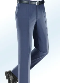 New KLAUS MODELLE MADE IN GERMANY "Klaus Modelle"-Dehnbundhose mit Gürtel in 4 Farben RAUCHBLAU MELIERT