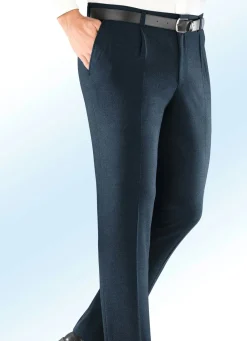 Sale KLAUS MODELLE MADE IN GERMANY "Klaus Modelle"-Dehnbundhose mit Bundfalten RAUCHBLAU