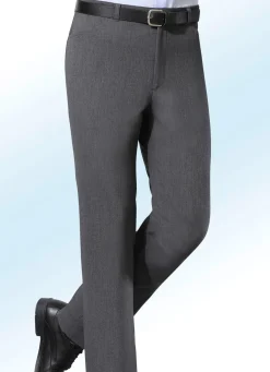 New KLAUS MODELLE MADE IN GERMANY "Klaus-Modelle"-Hose mit Gürtel in 5 Farben DUNKELGRAU MELIERT