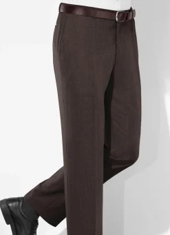 Hot KLAUS MODELLE MADE IN GERMANY "Klaus Modelle"-Hose mit Gürtel in 3 Farben DUNKELBRAUN MELIERT