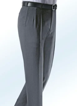 Hot BADER „Klaus Modelle“-Hose mit weichem Griff in 4 Farben MITTELGRAU MELIERT