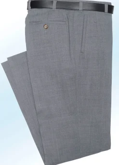 Hot BADER „Klaus Modelle“-Hose mit weichem Griff in 4 Farben MITTELGRAU MELIERT