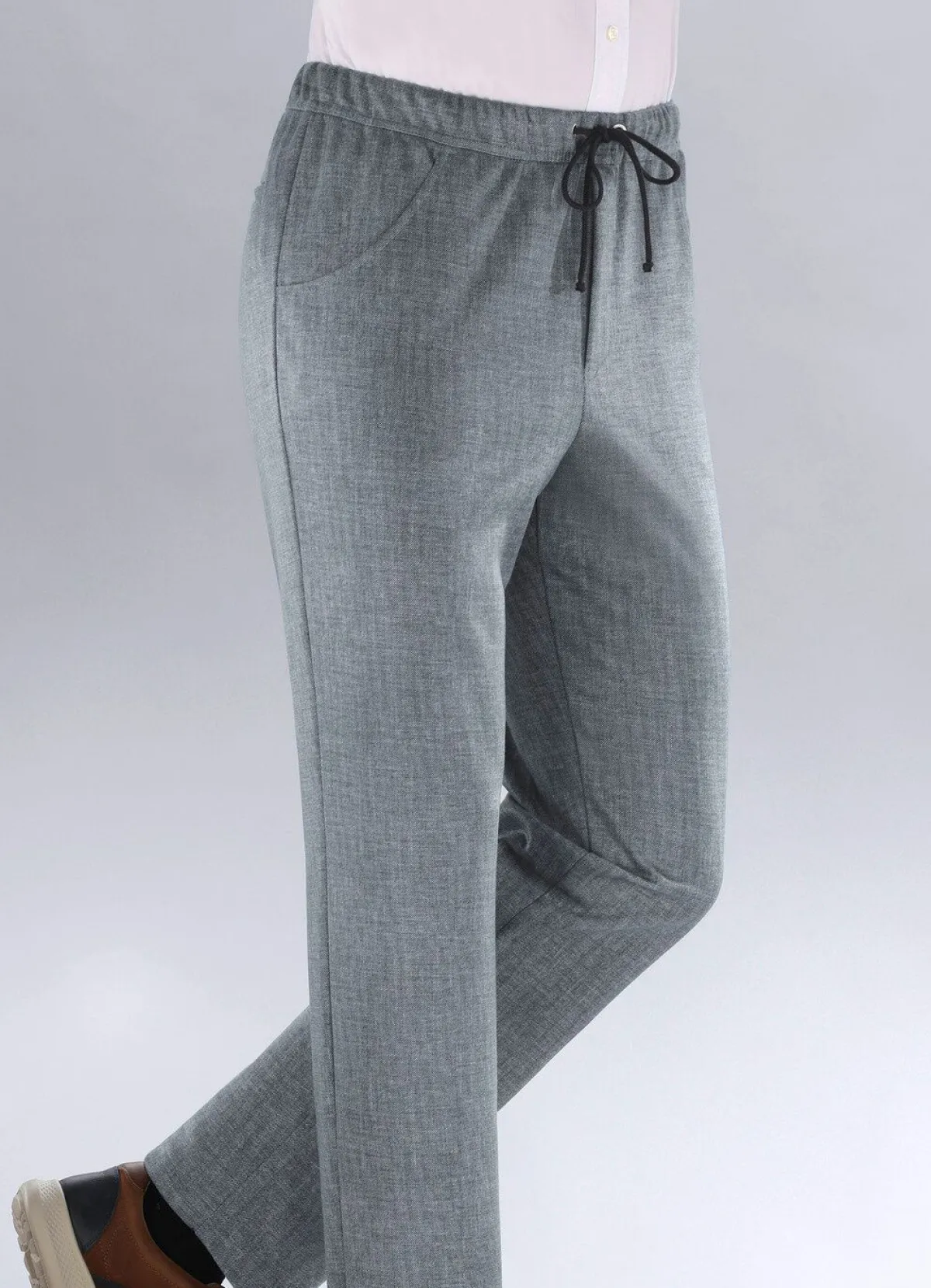 KLAUS MODELLE MADE IN GERMANY "Klaus Modelle"-Schlupfhose in 4 Farben HELLGRAU MELIERT