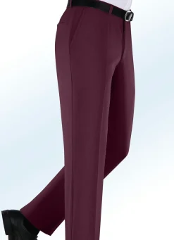 Outlet KLAUS MODELLE MADE IN GERMANY "Klaus Modelle"-Unterbauchhose mit Seitentaschen BORDEAUX