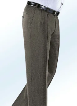Best BADER "Klaus Modelle"-Unterbauchhose mit Gürtel MITTELBRAUN MELIERT