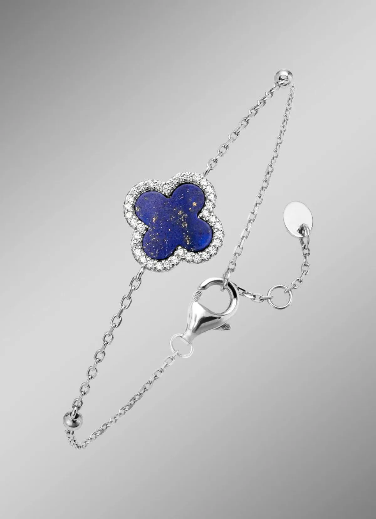 Sale BADER Kleeblatt-Armband mit echt Lapislazuli und synth. Zirkonia