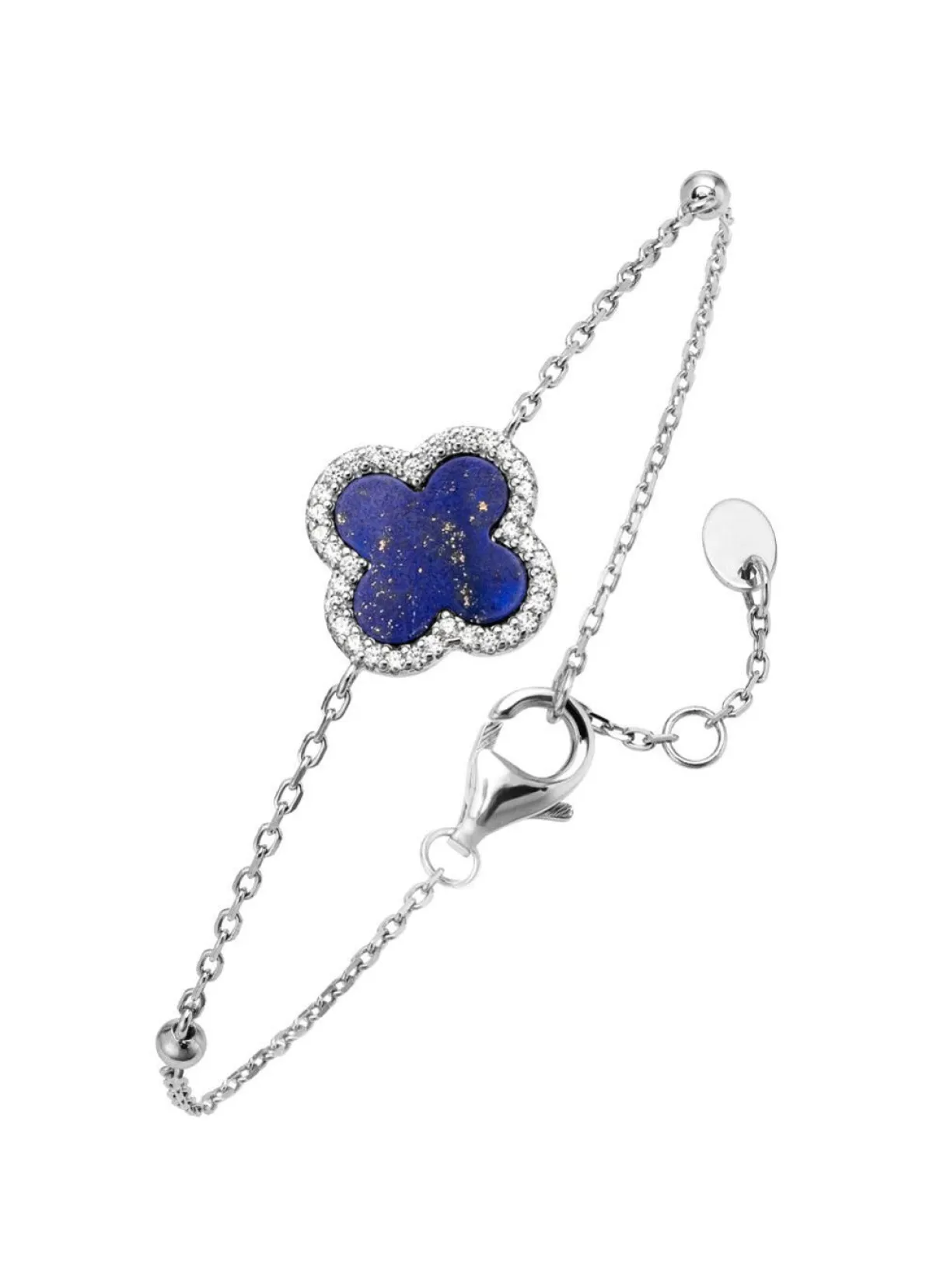 Sale BADER Kleeblatt-Armband mit echt Lapislazuli und synth. Zirkonia