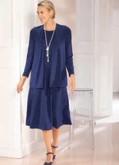 Discount KLAUS MODELLE MADE IN GERMANY Kleid in Premium-Qualität BLAU