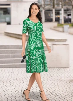 Online KLAUS MODELLE MADE IN GERMANY Kleid in Schlupfform GRÜN-SALBEI