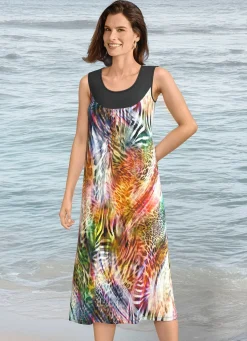 Online KLAUS MODELLE MADE IN GERMANY Kleid mit farbbrillantem Druckdessin, ärmellos MULTICOLOR