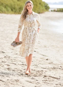 Best Tizia Kleid mit Hemdkragen ECRU-BEIGE
