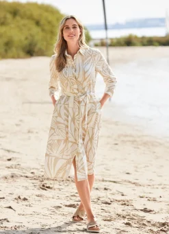 Best Tizia Kleid mit Hemdkragen ECRU-BEIGE