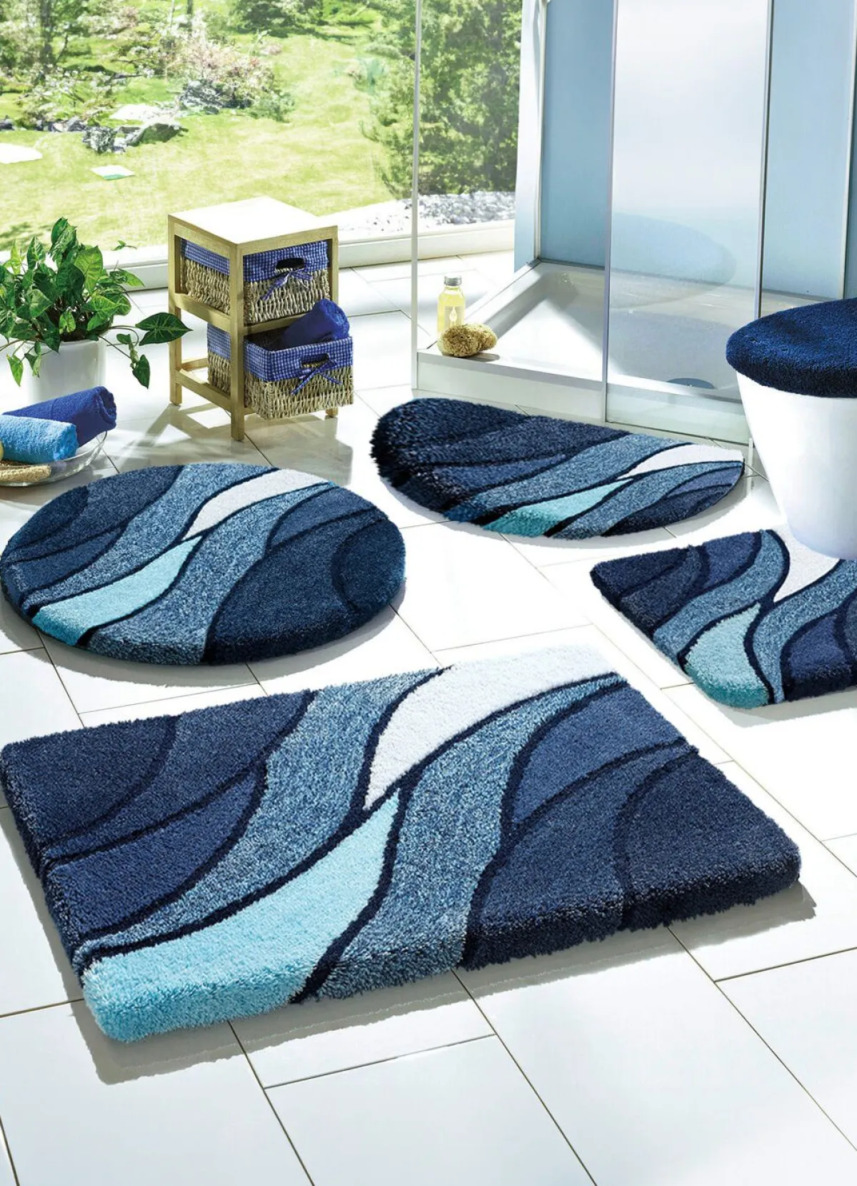 Online KLEINE WOLKE Badgarnitur in Table Tuft Qualität BLAU