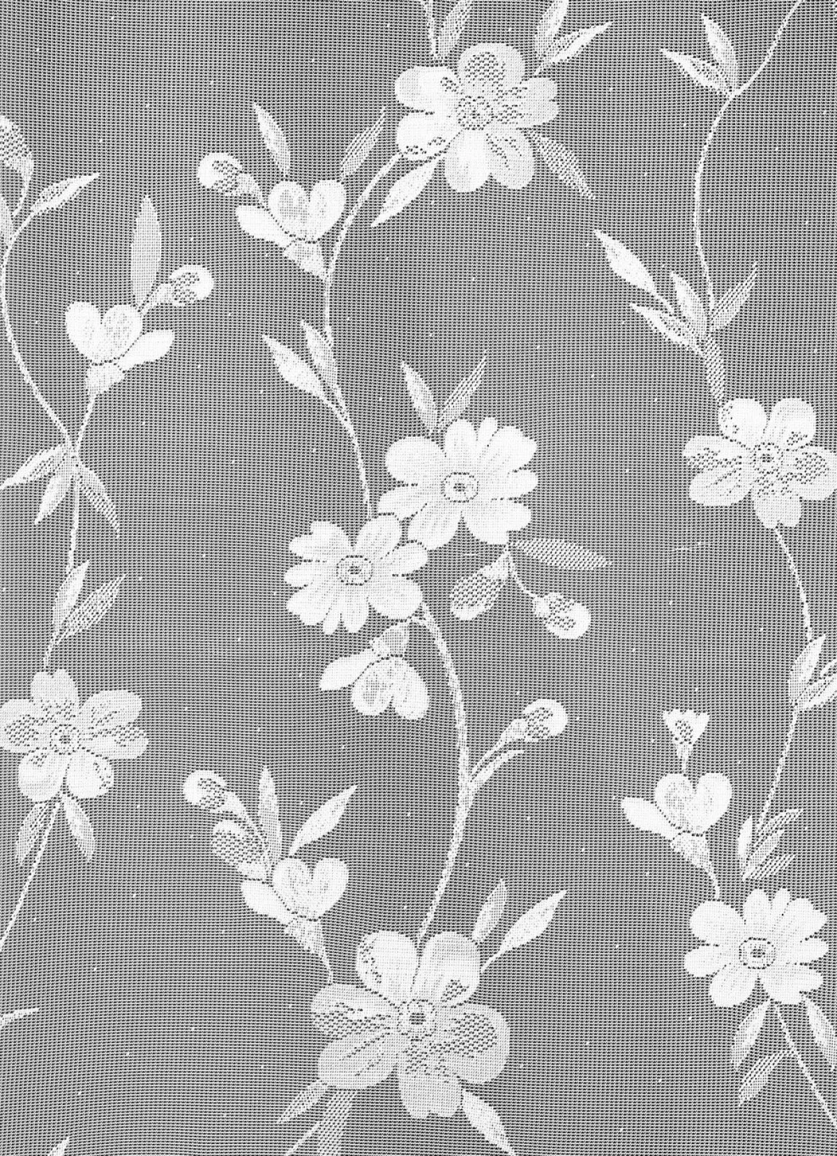 Best BADER Kleinfenster-Store Blumenranke mit Stangendurchzug WEISS