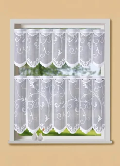 BADER Kleinfenster-Store in Jacquard-Qualität WEISS