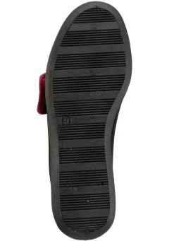 Sale BADER Klettschuh mit hübscher Bordüre SCHWARZ-BORDEAUX