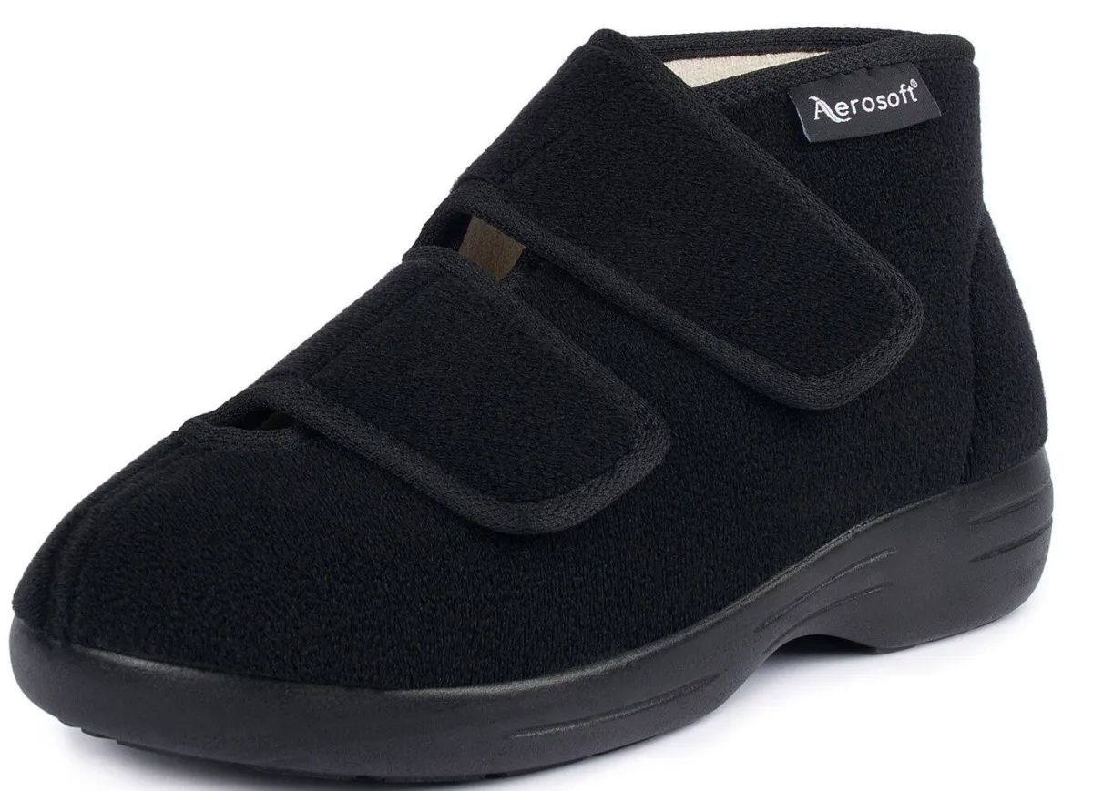 AEROSOFT Klett-Stiefel für Damen und Herren SCHWARZ