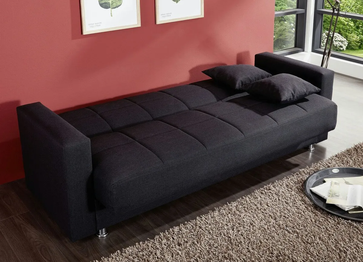 Online BADER Klick-Klack-Sofa mit Dekokissen SCHWARZ