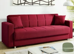 Hot BADER Klick-Klack-Sofa mit Dekokissen ROT
