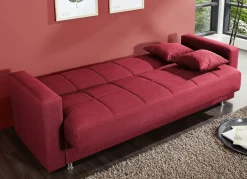 Hot BADER Klick-Klack-Sofa mit Dekokissen ROT