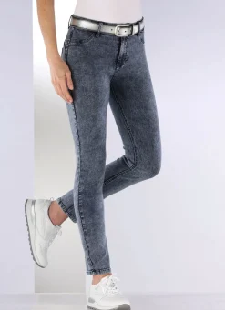 BADER Knöchellange, figurformende Jeans JEANSBLAU