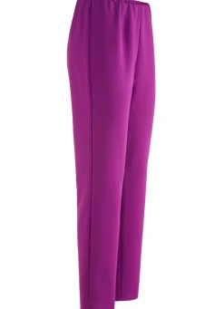 New KLAUS MODELLE MADE IN GERMANY Knöchellange Hose mit angeschnittenem Bund FUCHSIA