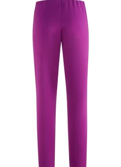 New KLAUS MODELLE MADE IN GERMANY Knöchellange Hose mit angeschnittenem Bund FUCHSIA