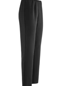 KLAUS MODELLE MADE IN GERMANY Knöchellange Hose mit angeschnittenem Bund SCHWARZ