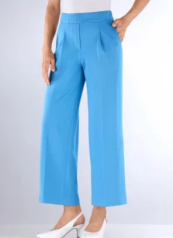 Discount ASCARI Knöchellange Hose mit weitem Bein AZURBLAU