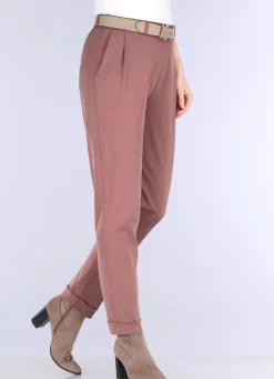 Outlet KLAUS MODELLE MADE IN GERMANY Knöchellange Hose in Schlupfform ROSENHOLZ