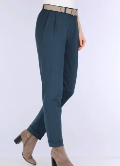 Discount KLAUS MODELLE MADE IN GERMANY Knöchellange Hose in Schlupfform MARINE