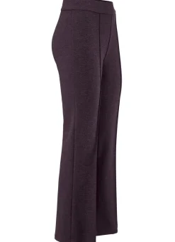 KLAUS MODELLE MADE IN GERMANY Knöchellange Hose in Schlupfform AUBERGINE