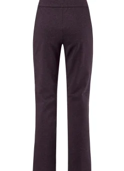 KLAUS MODELLE MADE IN GERMANY Knöchellange Hose in Schlupfform AUBERGINE