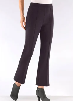 KLAUS MODELLE MADE IN GERMANY Knöchellange Hose in Schlupfform AUBERGINE