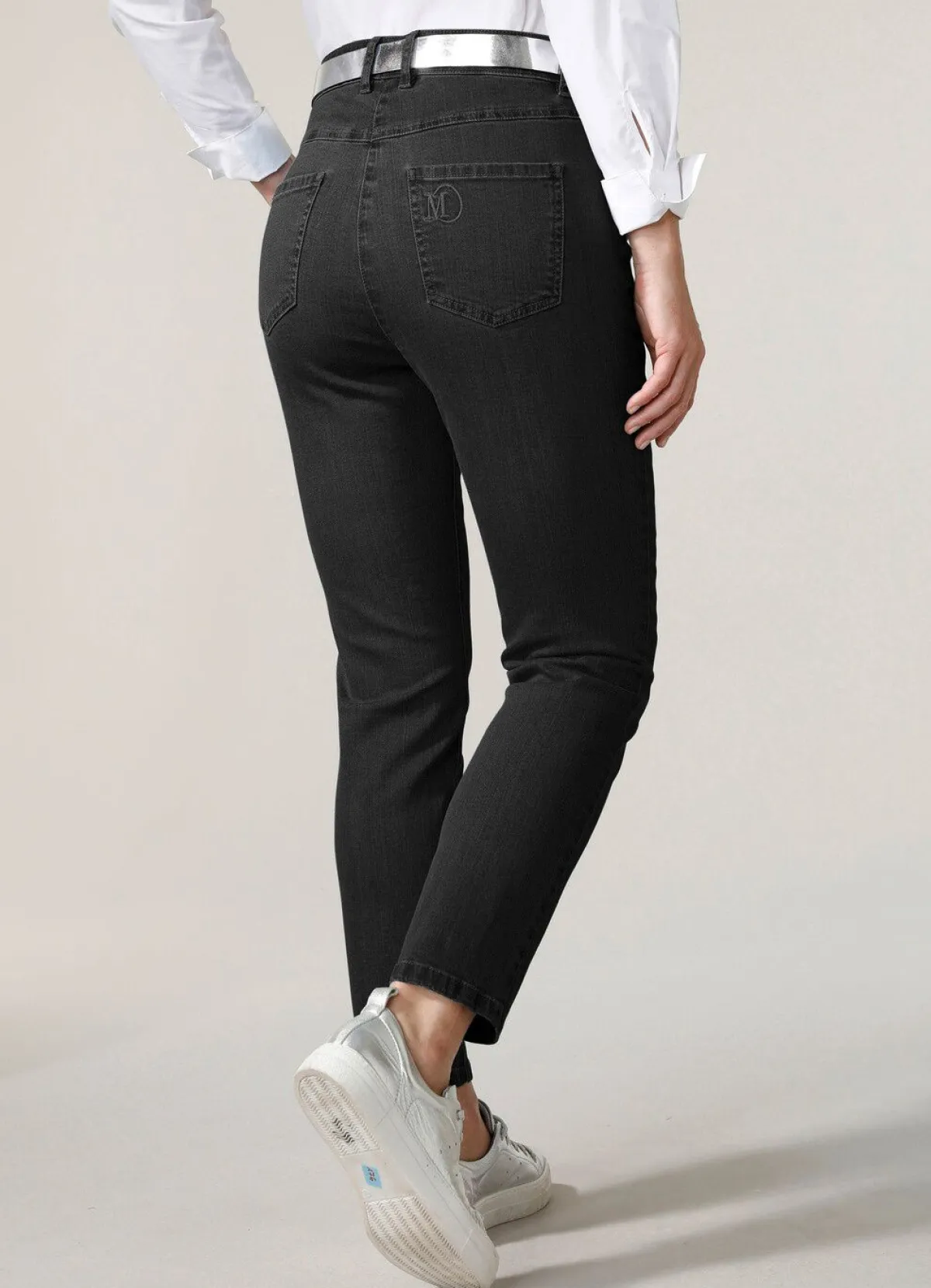 Outlet BADER Knöchellange Jeans in 5-Pocket-Form SCHWARZ