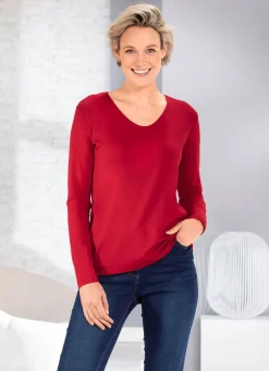 Sale KLAUS MODELLE MADE IN GERMANY Kombifreundliches Shirt in 3 Farben ROT