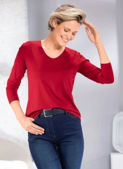 Sale KLAUS MODELLE MADE IN GERMANY Kombifreundliches Shirt in 3 Farben ROT