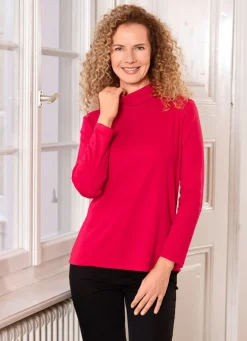 Best BADER Kombifreundliches Rollkragenshirt in 2 Farben ROT