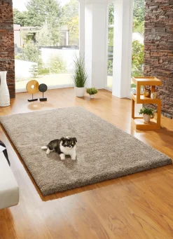 Clearance BADER Kombistarke Brücken, Galerien und Teppiche aus dichtgewebtem Shaggy-Flor TAUPE